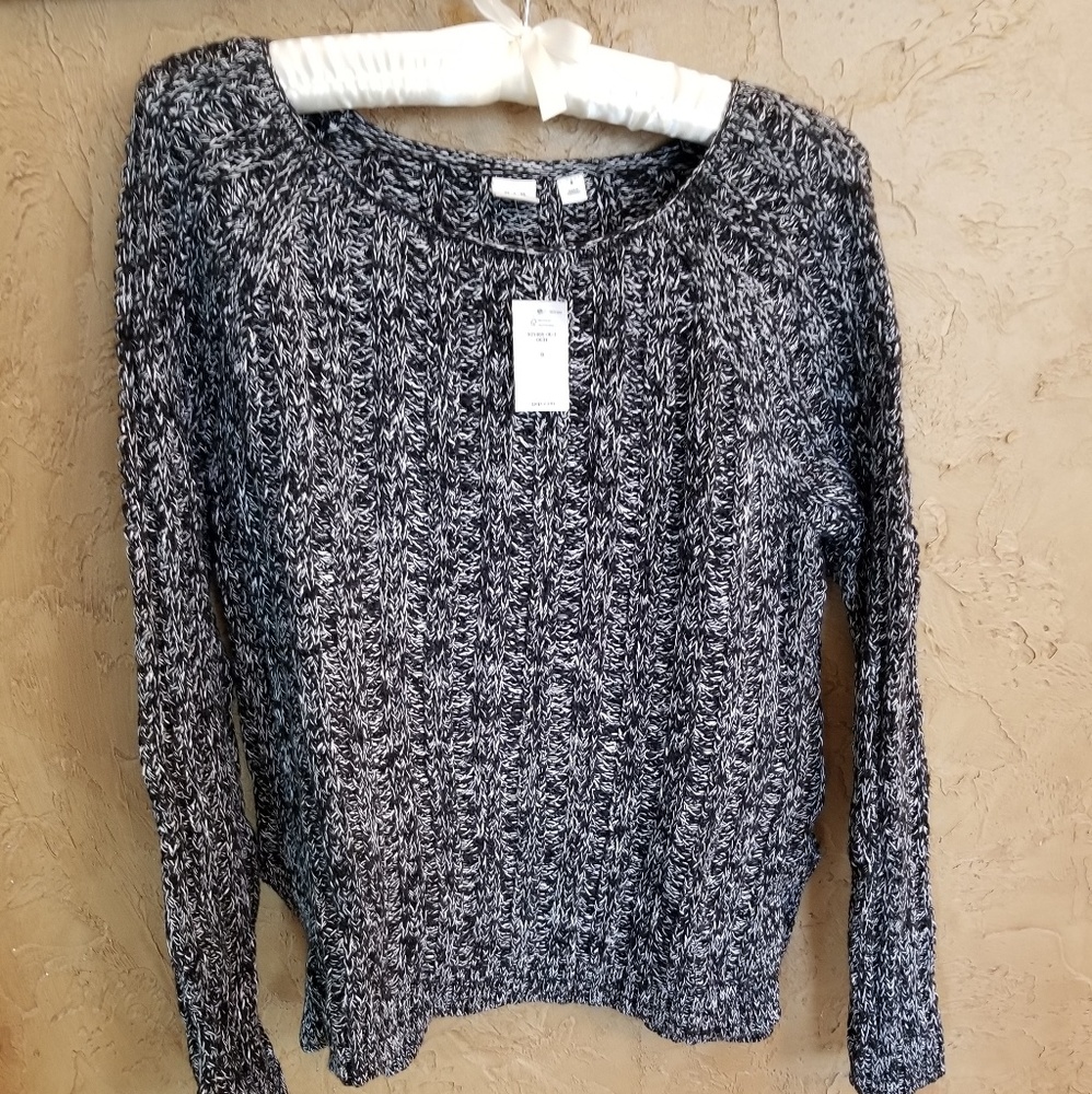 Gap black/white marked cotton sweater